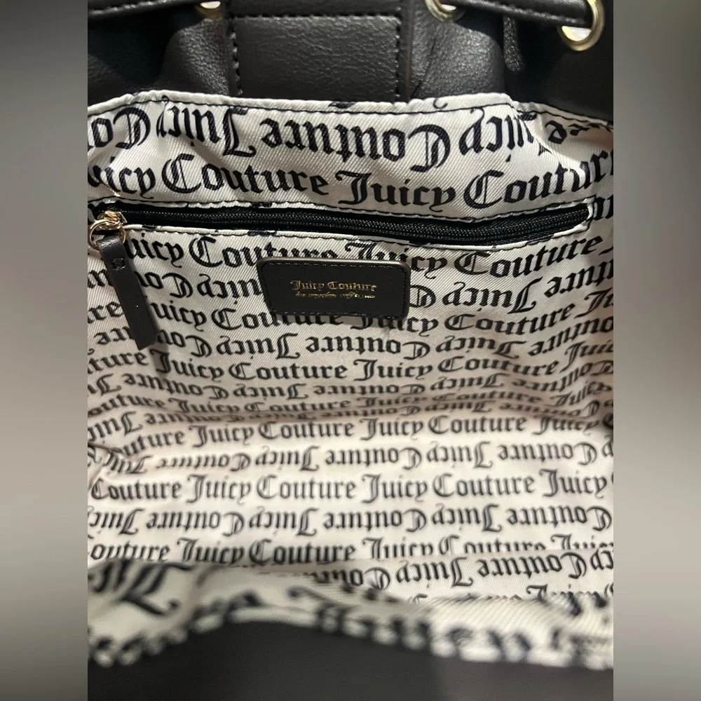 Juicy Couture Black and Cream Tote with Pink Accents - Picture 8 of 10